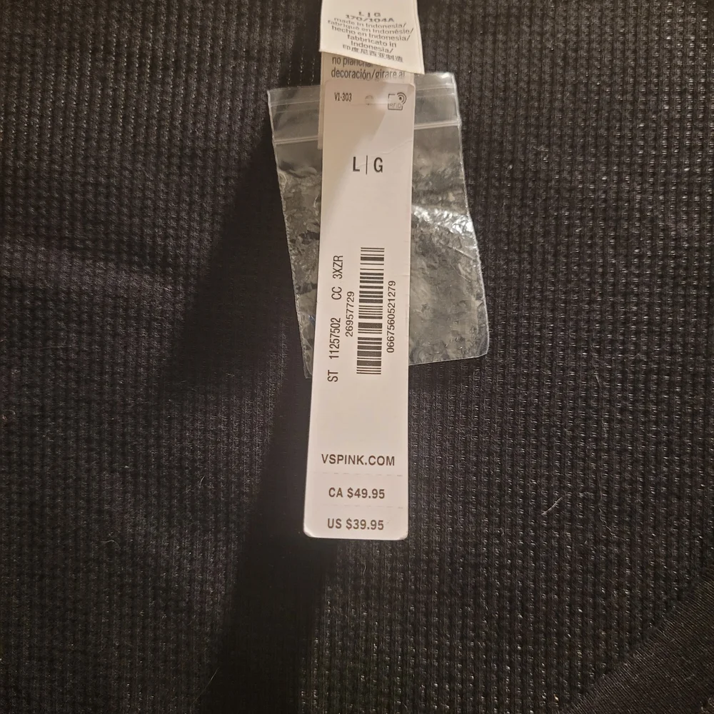 Victoria's Secret Pink Brand Black Cardigan with Rhinestones - Picture 2 of 3